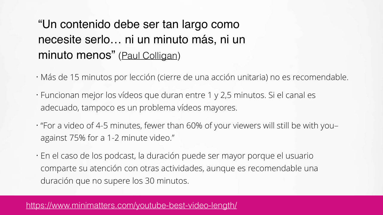 Presentación: conceptos clave del microlearning — 16 / 22