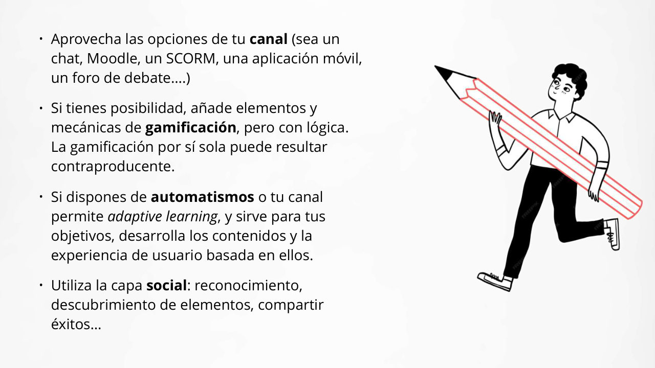 Presentación: conceptos clave del microlearning — 21 / 22