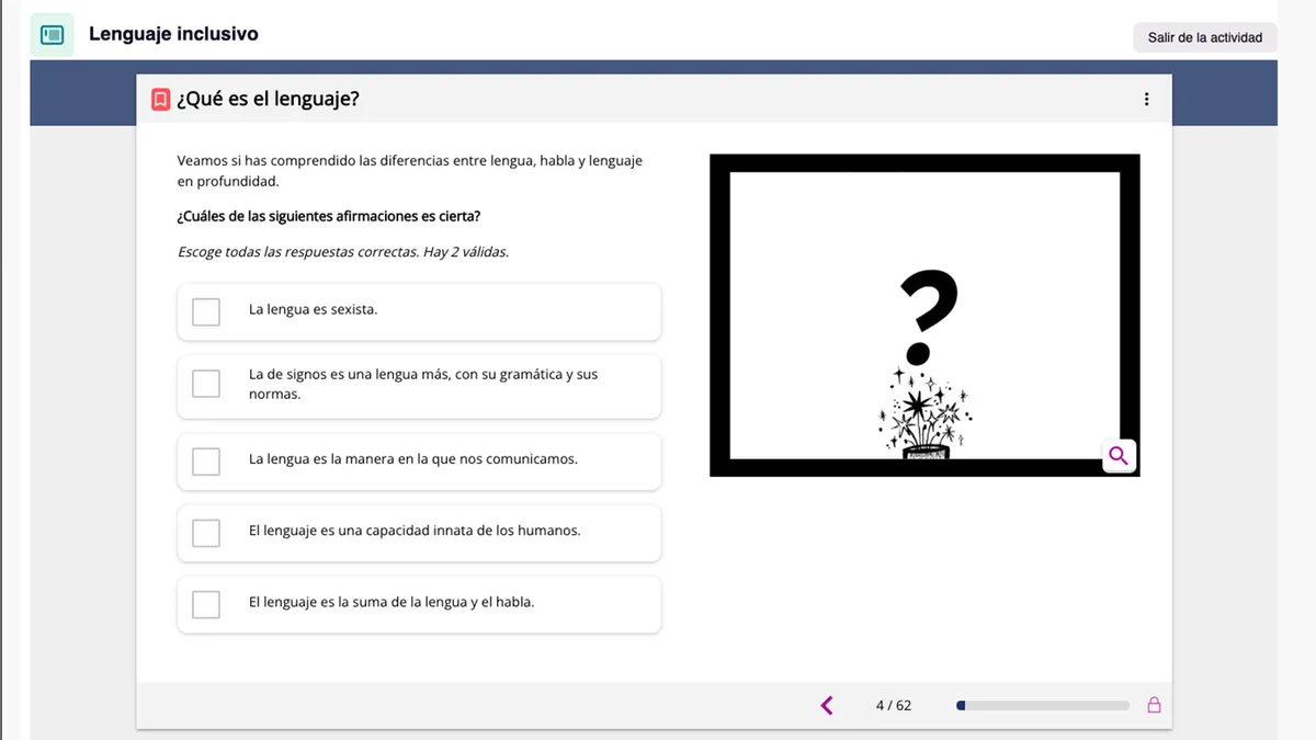 Microlearning Snackson vinculado a plataformas. Preguntas