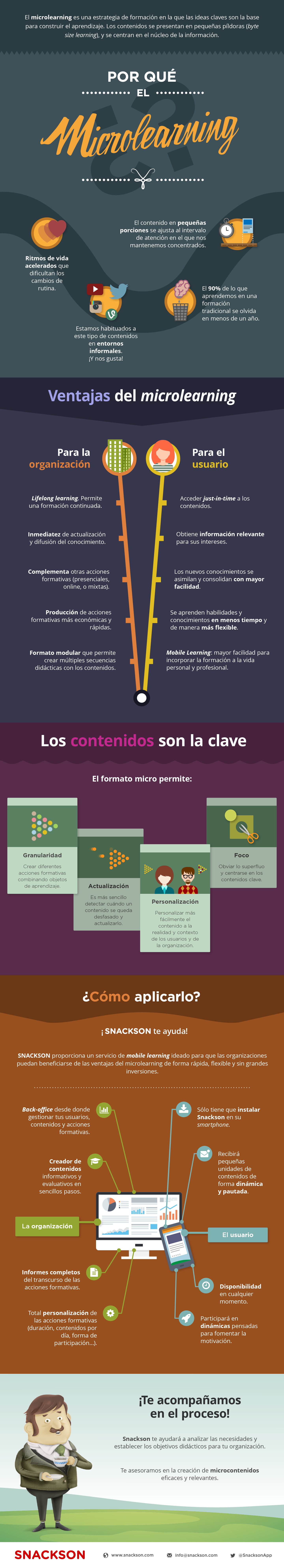 Infografía microlearning Snackson