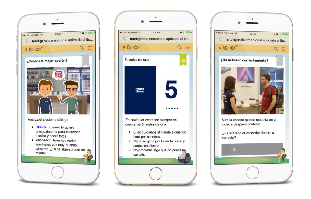 Microlearning - formación comercial en Phonehouse