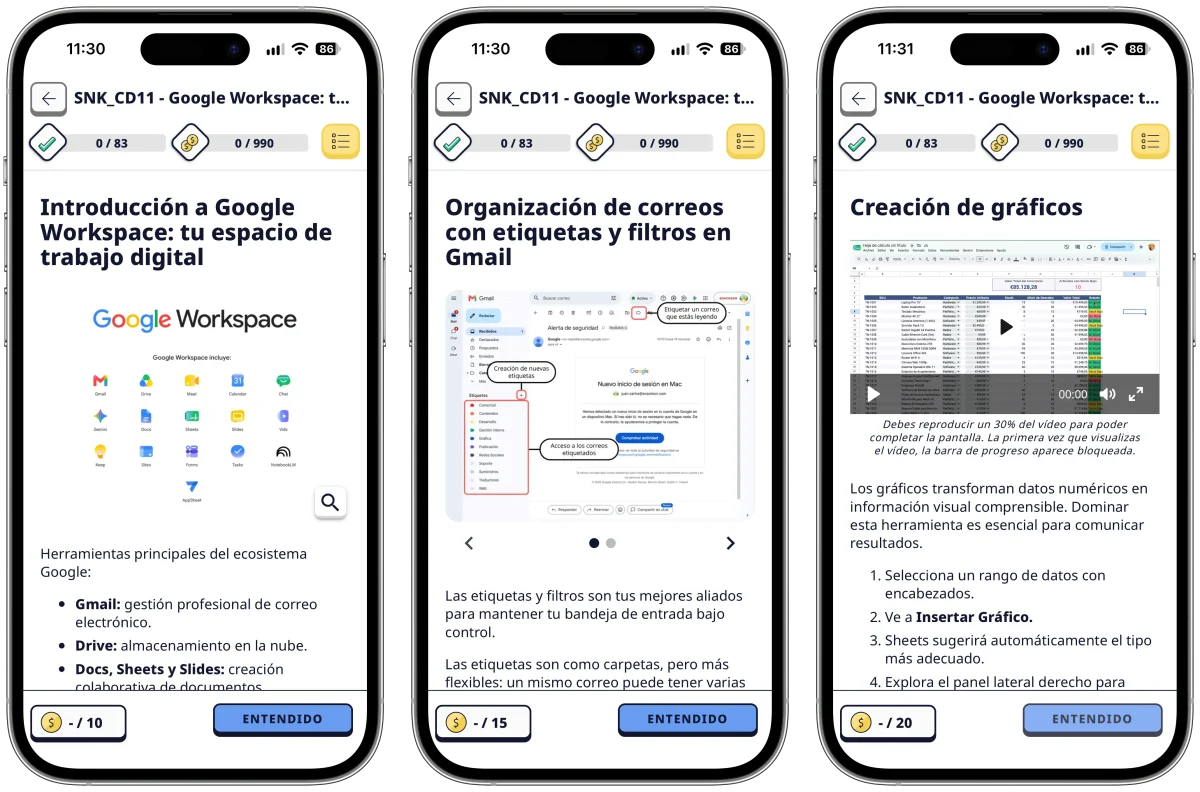 Redacción administrativa Google Workspace